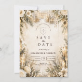 Save The Date Mariage Élégant d'Hiver (Devant)
