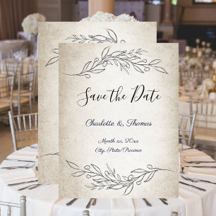 Save The Date Mariage Élégant Enregistrer La Date