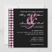 Save The Date Mariage Élégant Enregistrer La Date Diamants Rose (Dos)