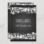 Save The Date Mariage Élégant Enregistrer La Date Dotée Noir (Devant / Derrière)