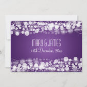 Save The Date Mariage Élégant Enregistrer La Date Dotée Violet (Devant)