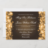 Save The Date Mariage Élégant Enregistrer La Date Lumière Or (Devant)