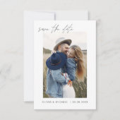 Save The Date Mariage élégant Enregistrer la date Photo Minimali (Devant)