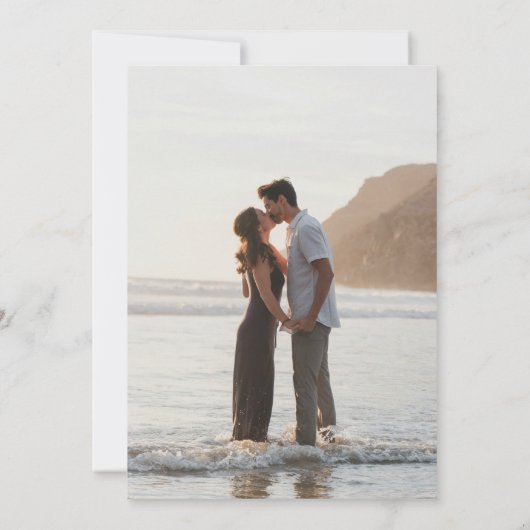 Save The Date Mariage élégant et neutre de Terre moderne (Dos)