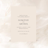 Save The Date Mariage élégant et neutre de Terre moderne