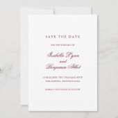 Save The Date Mariage élégant et traditionnel de Bourgogne (Devant)
