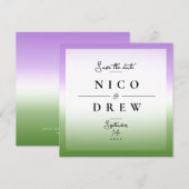 Save The Date Mariage élégant fierté queer  (Devant / Derrière)