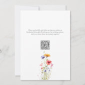 Save The Date Mariage élégant Fleur sauvage coloré (Dos)