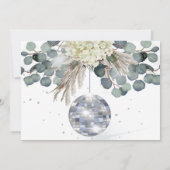 Save The Date Mariage élégant floral Dusty Blue Eucalyptus (Dos)