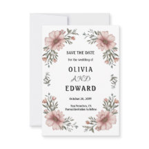 Mariage Élégant Floral Enregistrer la Date