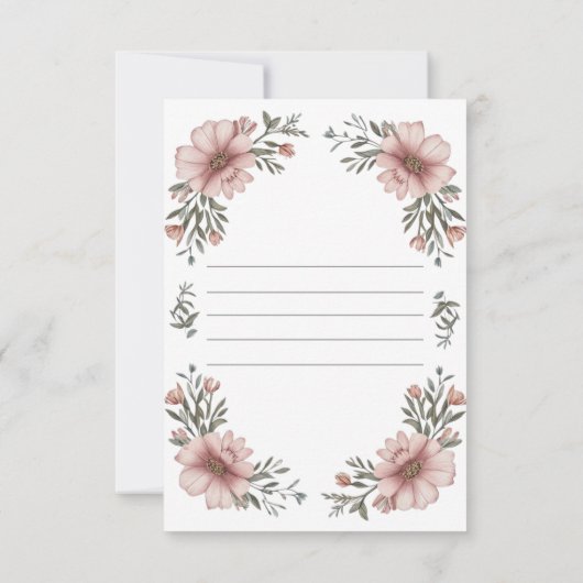 Save The Date Mariage Élégant Floral Enregistrez la Date (Dos)