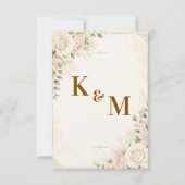 Save The Date Mariage Élégant Floral Rétro Rustique Moderne (Dos)