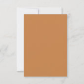 Save The Date Mariage élégant Formel Orange Brûlé (Dos)