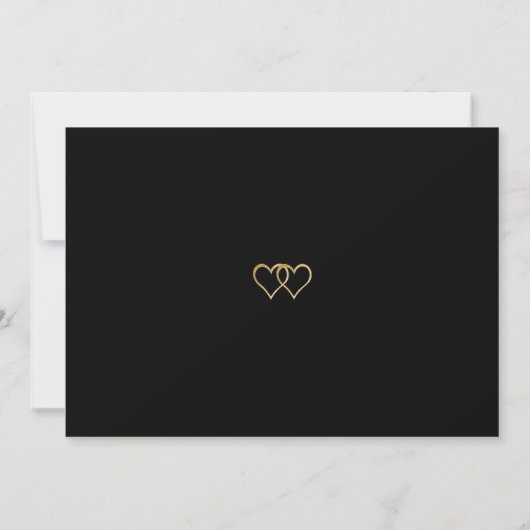 Save The Date Mariage Elegant Gold et Noir (Dos)
