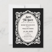 Save The Date Mariage élégant gothique (Devant)