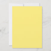 Save The Date Mariage élégant gris jaune Enregistrer la date (Dos)