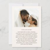Save The Date Mariage Élégant Ivoire Classique (Dos)