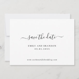 Save The Date Mariage Élégant Minimaliste Simple Moderne