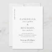 Save The Date Mariage Élégant Moderne (Devant)