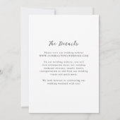 Save The Date Mariage Élégant Moderne (Dos)