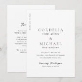 Save The Date Mariage Élégant Moderne (Devant / Derrière)