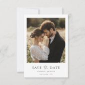Save The Date Mariage Élégant Moderne Écriture Rustique Minimal (Devant)