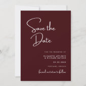 Save The Date Mariage Élégant & Moderne en Bourgogne (Devant)