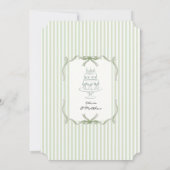 Save The Date Mariage Élégant & Moderne Vert Sauge (Dos)
