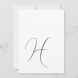 Save The Date Mariage élégant monochrome moderne à noir et blanc