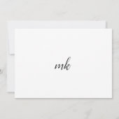 Save The Date Mariage Élégant Monogramme Classique (Dos)