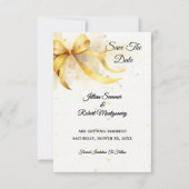 Save The Date Mariage Élégant Or (Devant)