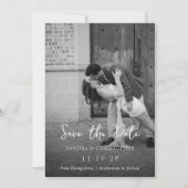 Save The Date Mariage Élégant Photo Simple Moderne (Devant)