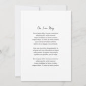 Save The Date Mariage Élégant Photo Simple Moderne (Dos)