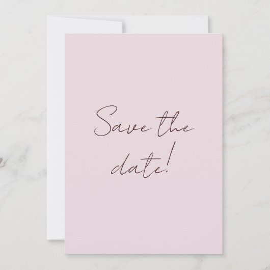 Save The Date Mariage élégant rétro écrit à la main (Devant)