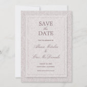 Save The Date Mariage élégant Rose moderne (Devant)