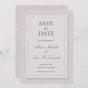 Save The Date Mariage élégant Rose moderne