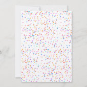 Save The Date Mariage Élégant Rustique Arc-en-Ciel Confetti (Dos)