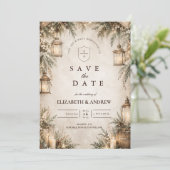 Save The Date Mariage Élégant Rustique d'Hiver (Debout devant)