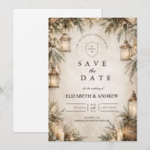 Save The Date Mariage Élégant Rustique d'Hiver (Devant / Derrière)