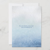 Save The Date Mariage élégant Shiloh Bleu (Dos)