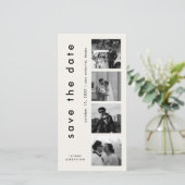 Save The Date Mariage Élégant Signet Photo Typographie Minimalis (Debout devant)