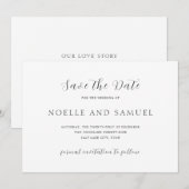 Save The Date Mariage Élégant Simple (Devant / Derrière)