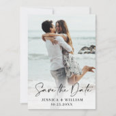 Save The Date Mariage élégant simple Enregistrer la date Photo (Devant)