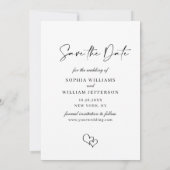 Save The Date Mariage élégant simple Enregistrer la date Photo (Dos)