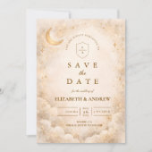 Save The Date Mariage élégant sous les étoiles (Devant)
