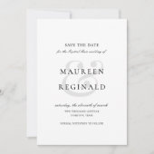 Save The Date Mariage Élégant Traditionnel (Devant)