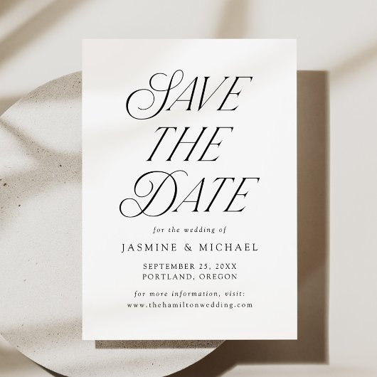 Save The Date Mariage Élégant Typographie Moderne