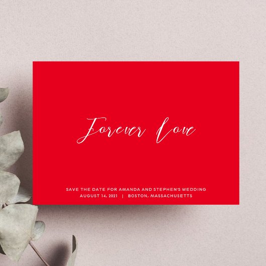 Save The Date Mariage Élégant Typographie Rose Chaud