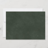 Save The Date Mariage élégant vert foncé (Dos)