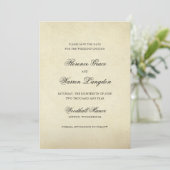 Save The Date Mariage Élégant Vintage (Debout devant)